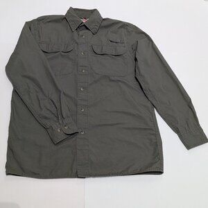 Wrangler Men’s Olive Green Outdoor Utility Long Sleeve Shirt, Size S